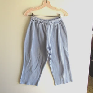 Fitigues Womans Capri Sweatpants Waffleweave SZ Med baby blue Yoga - Picture 1 of 6