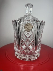 Vintage Jar Canister Biscuit Lead Crystal Cut Glass Made In Poland - Picture 1 of 16