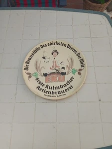 Groß 37 cm Altes Werbeschild Dekoration Bardekoration Kulmbacher Aktienbrauerei - Bild 1 von 8