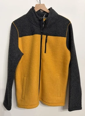 Smartwool Mens NWT Hudson Trail Full Zip Fleece Jacket Charcoal Honey Gold Sz M - Image 1 of 4