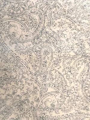 LAUREN Ralph Lauren Soma Tinta Azul Paisley Queen Sábana Plana Algodón Percal Nuevo sin Etiquetas Foto 1 de 4