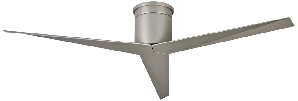 56" Matthews Eliza-H Brushed Nickel Damp Rated Hugger Fan with Remote - Image 1 of 1
