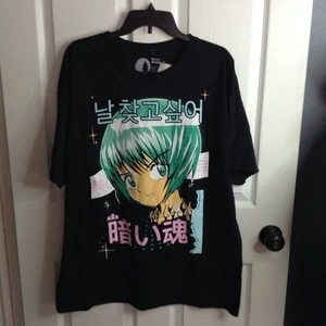 Tree Hugger Anime Tee, "L" Graphic, Collectible, Goth, Cosplay, Y2K, Vaporware - Picture 1 of 3