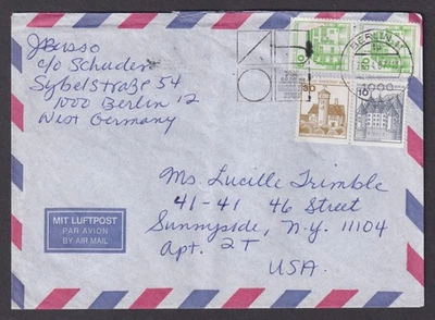Germany Berlin 1987 Air Mail Cover to New York USA - Image 1 of 3