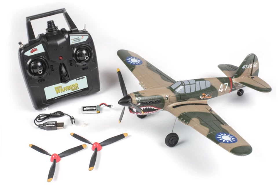 Rage R/C A1305 Curtiss P-40 Warhawk Micro RTF Airplane with PASS - Image 1 of 1