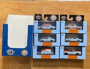 2025 M2 Machines Gulf Set Of 6 With 1973 Cheyenne Super 10 Chase And Sleeve - Picture 1 of 5