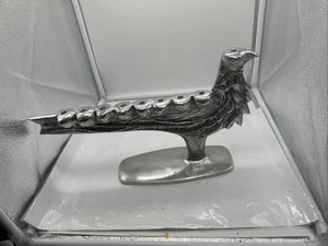 MCM Brutalist Aluminum Menorah Candleholder Judaism Donald Don Drumm Rare - Picture 1 of 7