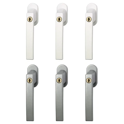 Fenstergriff ABUS FG210 3er Set Fenstergriff Universal Weiß Silber 3 Schlüssel - Bild 1 von 4