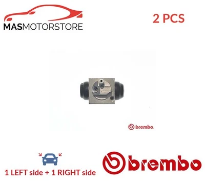 DRUM WHEEL BRAKE CYLINDER PAIR REAR BREMBO A 12 C04 2PCS P NEW OE REPLACEMENT - Image 1 of 4