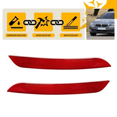 Para BMW 550i xDrive 2011-2013 sedán trasero parachoques luces reflector estuche lente roja Foto 1 de 4