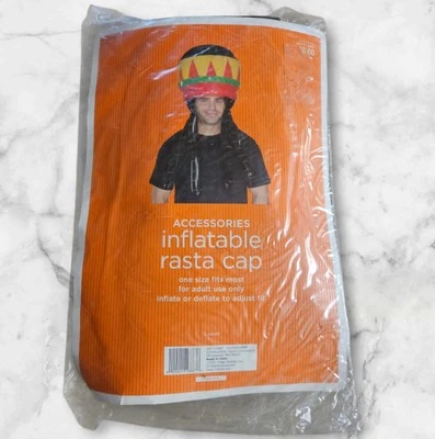 GORRA RASTA INFLABLE Disfraz Accesorio Sombrero Jamaica Rastas Rastafari Adulto Foto 1 de 4