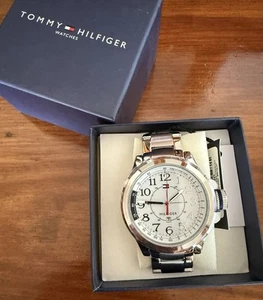 Designer Tommy Hilfiger Men’s Silver Watch BNIB - Picture 1 of 2