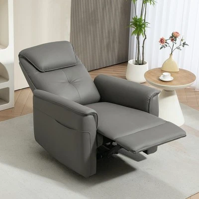 HOMCOM Relaxsessel, Fernsehsessel mit Liegefunktion, Taschenfederkern, Hellgrau - Bild 1 von 4