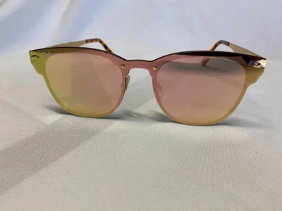 Gafas de sol Ray-Ban RB3576N Blaze Clubmaster marco dorado rosa lente espejo Foto 1 de 2