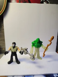 Imaginext DC Super Friends Series 1 SWAMP THING~BANE Rare Exclusive Figures GITD - Picture 1 of 6