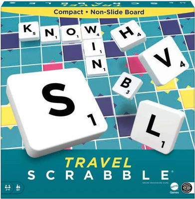 Mattel Games Scrabble Travel Game, Portable and Compact, 2-4 Players - Image 1 of 2