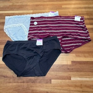 Macy's Assorted boyshort/hipster panty bundle set of 3 multi, XXL - Picture 1 of 12