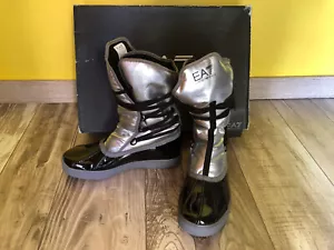 après ski boots hiver neige argenté EMPORIO ARMANI pointure 8 us 41 eur - Picture 1 of 9