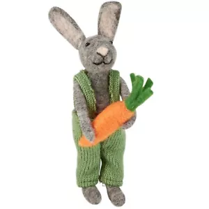 Primitive home decor Primitives By Kathy felt Garden Rabbit critter ornament - Picture 1 of 1