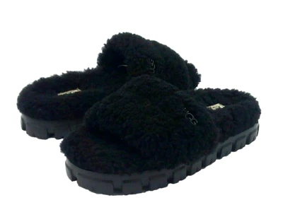 UGG COZETTA RIZADO MUJER TOBOGÁN NEGRO US 7/UK 5/EU 38/JP 24 Foto 1 de 4