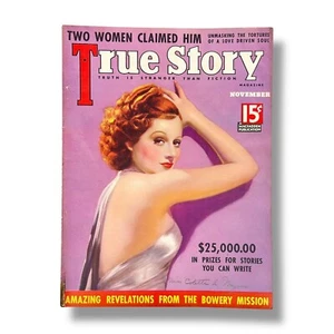 True Story Magazin November 1936 Vintage 1930er Damen Lifestyle & Pulp Fiction - Bild 1 von 11