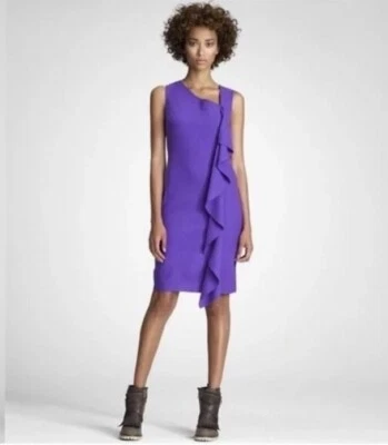 Tory Burch Taletta Ultraviolet Dress Wool Sleeveless Purple Sheath Small $350 - Image 1 of 4