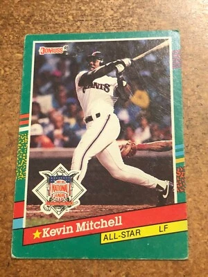 1991 Donruss Baseball # 438 NL All-Star LF Kevin Mitchell - Image 1 of 2