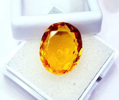 Brazilian Orange Citrine Oval Cut Loose Gemstone 12.50 Ct CERTIFIED For Sale - Image 1 of 4