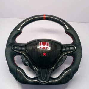 CUSTOMISED CARBON FIBER Steering wheel fit for HONDA CIVIC FD2/FN2 MK82006-12 - Picture 1 of 5