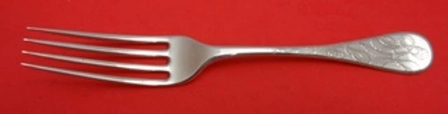 Tenedor de postre de plata esterlina King William grabado por Tiffany and Co con vid Foto 1 de 1