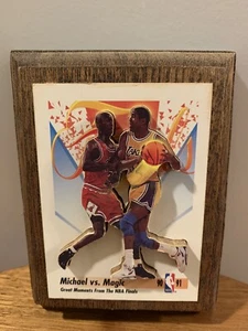 Michael Jordan vs Magic Johnson 1990/1991 Skybox 3-D Edition - Picture 1 of 2