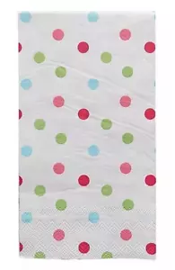 Polka Dot Paper Napkins Guest Bath Towels Buffet 32 CT Beach Summer Birthday - Picture 1 of 12
