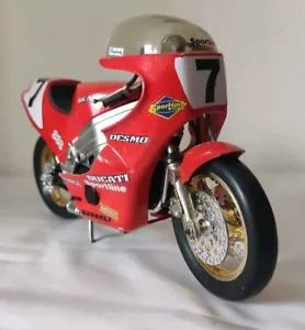 Ancienne Guiloy 1/10 Scale Model Motorcycle Ducati Super Bike 888 Fogarty - Foto 1 di 8