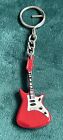 Vintage Hand Crafted Guitar Music Key Ring Red