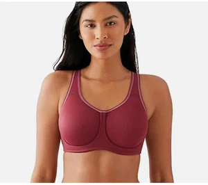 Wacoal Bra 855170 Underwire Maroon Hight Impact Sports Bra US Size 38G - Picture 1 of 2