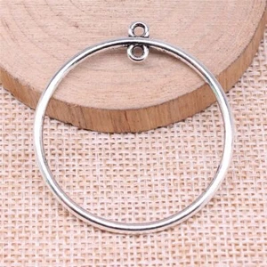 50 Pz Orecchini Argento Tibetano Ciondoli Connettori 43x40MM Gioielli C14902 - Foto 1 di 3