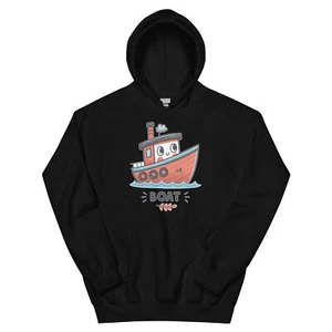Boat Transportation Vehicle Illustration Hoodie - Picture 1 of 13