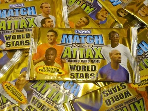MATCH ATTAX TOPPS World Stars 2010 -- 25 Booster - 125 Karten TOP RAR - Bild 1 von 2