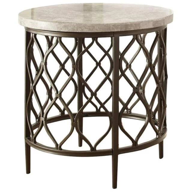 Steve Silver Company RL100ETBL Round End Table - Brown