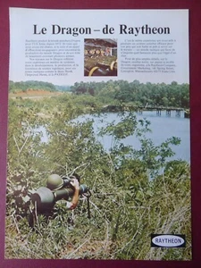 6/1976 PUB RAYTHEON US ARMY MCDONNELL DOUGLAS M47 DRAGON ANTI TANK FRENCH AD - Imagen 1 de 1