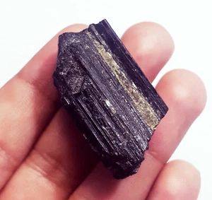 Pietra Preziosa Sciolta 100,10 Ct 100% Naturale Tormalina Nera Grezza Certificata - Foto 1 di 5