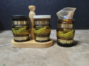 VTG Marvelous Minnesota Salt & Pepper Shaker Set & Toothpick Holder & Stand fish - Picture 1 of 9