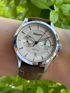 Altanus Geneve Chronohraph Automatic 7753 Date Watch Mens 42.5mm Swiss Made 7875 - Picture 1 of 9