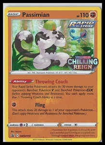 Passimian SWSH115 Pre Release Black Star Promo Chilling Reign Pokemon TCG NM - Picture 1 of 2