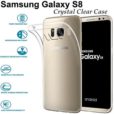 Funda Trasera Cojín Parachoques Transparente TPU Transparente TPU para Samsung Galaxy s8 Foto 1 de 4