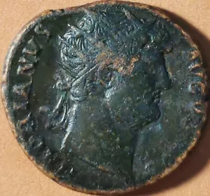 0117 - HADRIAN ROMAN DUPONDIUS COIN - 10.36 GRAMS - Picture 1 of 2