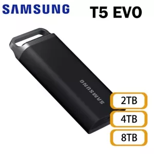 New SAMSUNG T5 EVO 8TB 4TB 2TB USB 3.2 External Solid State Drive Portable SSD - Picture 1 of 8