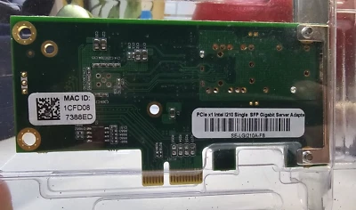PCIe x1 Intel l210 Single SFP gigabyte server adaptor SE-LGi210A-FB - Image 1 of 4