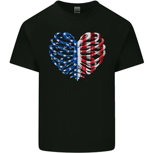 Camiseta De Algodón Para Hombre Con Bandera Americana De USA - Imagen 1 de 3
