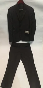 Renato Masselli Milano 2 Piece Suit Black 2 Button Coat Size 36 - Picture 1 of 24